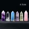 Artificial Decorations | Amethyst Single Pointed Hexagonal Prism Rough Stone Polished Natural Crystal Column Home Decoration 4-5cm Obsidian Artificial Decorations 4-5cm Obsidian