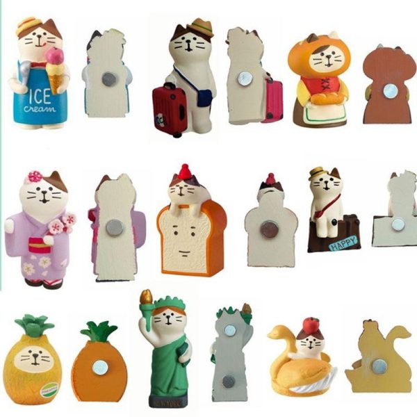 Artificial Decorations | Cartoon Style Cat Synthetic Resin Refrigerator Magnet Artificial Decorations Artificial Decorations