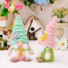 Artificial Decorations | Cute Cartoon Character Cloth Artificial Decorations Spring Dwarf Decoration Men Pink Hat Artificial Decorations Artificial Decorations