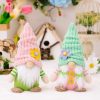 Artificial Decorations | Cute Cartoon Character Cloth Artificial Decorations Spring Dwarf Decoration Men Pink Hat Artificial Decorations Artificial Decorations