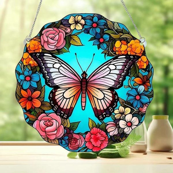 Artificial Decorations | Cute Household Pastoral Butterfly Arylic Pendant Artificial Decorations 15cm Artificial Decorations 15cm