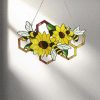 Artificial Decorations | Cute Sunflower Bee Arylic Pendant Bee Sunflower Artificial Decorations Artificial Decorations