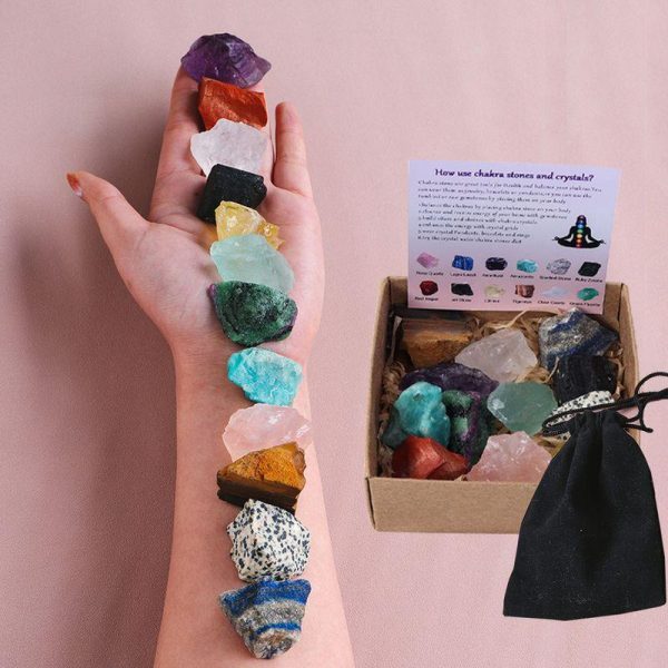 Artificial Decorations | Fashion Geometric Natural Crystal Stone Gift Box Set 12 Rough Stone Gift Set-12 Rough Stone Suit Artificial Decorations 12 Rough Stone Gift Set-12 Rough Stone Suit