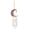 Artificial Decorations | Luxurious Moon Heart Shape Natural Crystal Suncatcher Wind Chime Artificial Decorations Artificial Decorations Artificial Decorations