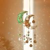 Artificial Decorations | Luxurious Moon Heart Shape Natural Crystal Suncatcher Wind Chime Artificial Decorations Artificial Decorations Artificial Decorations