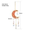 Artificial Decorations | Luxurious Moon Heart Shape Natural Crystal Suncatcher Wind Chime Artificial Decorations Artificial Decorations Artificial Decorations