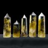 Artificial Decorations | Natural Crystal Brazil Citrine Column  Rough Stone Home Desktop Decoration  Wholesale 5-6cm Diameter 1.8-2.2cm Artificial Decorations 5-6cm Diameter 1.8-2.2cm