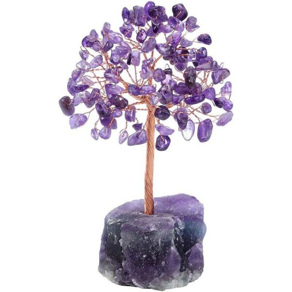 Artificial Decorations | Novelty Tree Crystal Ornaments Artificial Decorations Citrine Tree Pink Wool Bottom-Height about 12cm Artificial Decorations Artificial Decorations