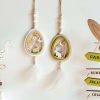 Artificial Decorations | Pastoral Rabbit Flower Butterfly Wood Pendant Artificial Decorations 7*30*0.8 Artificial Decorations 7*30*0.8