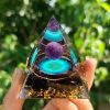 Artificial Decorations | Retro Artistic Pyramid Synthetic Resin Ornaments Artificial Decorations 5cm Artificial Decorations 5cm