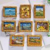 Artificial Decorations | Retro Oil Painting Synthetic Resin Fridge Magnet Artificial Decorations Artificial Decorations