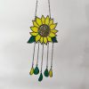 Artificial Decorations | Simple Style Sunflower Alloy Wind Chime Sunflower Wind Chimes Artificial Decorations Artificial Decorations