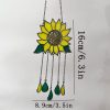 Artificial Decorations | Simple Style Sunflower Alloy Wind Chime Sunflower Wind Chimes Artificial Decorations Artificial Decorations