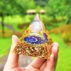 Artificial Decorations | Simple Style Triangle Buddha Statue Plastic Resin Crystal Pyramid Decoration Artificial Decorations 5cm Artificial Decorations 5cm