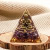 Artificial Decorations | Simple Style Triangle Buddha Statue Plastic Resin Crystal Pyramid Decoration Artificial Decorations 5cm Artificial Decorations 5cm