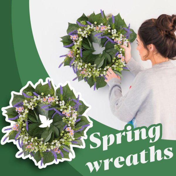 Artificial flowers | Pastoral Leaves Plastic Natural Vine Ring Artificial Flowers Artificial flowers Artificial flowers