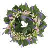 Artificial flowers | Pastoral Leaves Plastic Natural Vine Ring Artificial Flowers Artificial flowers Artificial flowers