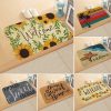 Artificial flowers | Pastoral Letter Flannel Fabric Floor Mat 40 * 60cm Artificial flowers 40 * 60cm