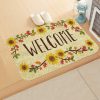 Artificial flowers | Pastoral Letter Flannel Fabric Floor Mat 40 * 60cm Artificial flowers 40 * 60cm