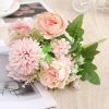 Artificial flowers | Peony Simulation Flowers Fake Bouquet Home Decorative Floral Ornaments Artificial flowers Artificial flowers