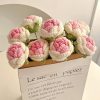 Artificial flowers | Romantic Flower Yarn Imitation Plants Gradually Varied Pink Single Artificial flowers Artificial flowers