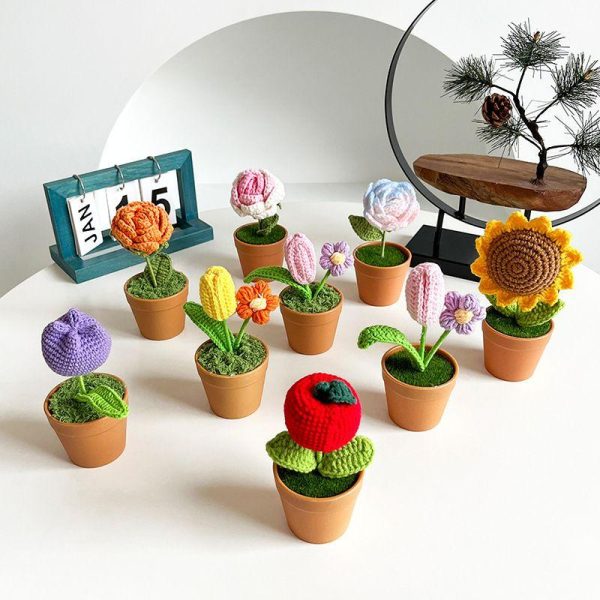 Artificial flowers | Sweet Flower Knit Imitation Plants Artificial flowers Artificial flowers