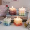 Candles & Holders | Cartoon Style Color Block Paraffin Candle Pure White (Chamomile) Candles & Holders Candles & Holders