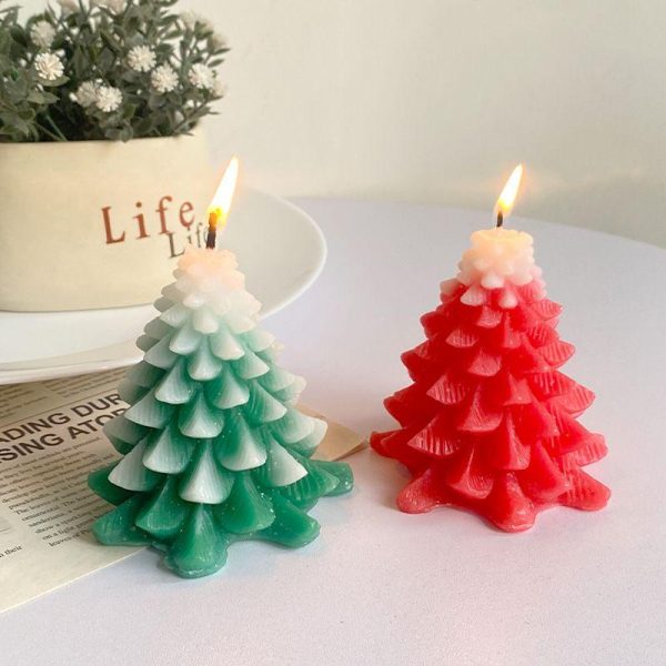 Candles & Holders | Christmas Cartoon Style Christmas Tree Paraffin Party Candle Candles & Holders Candles & Holders