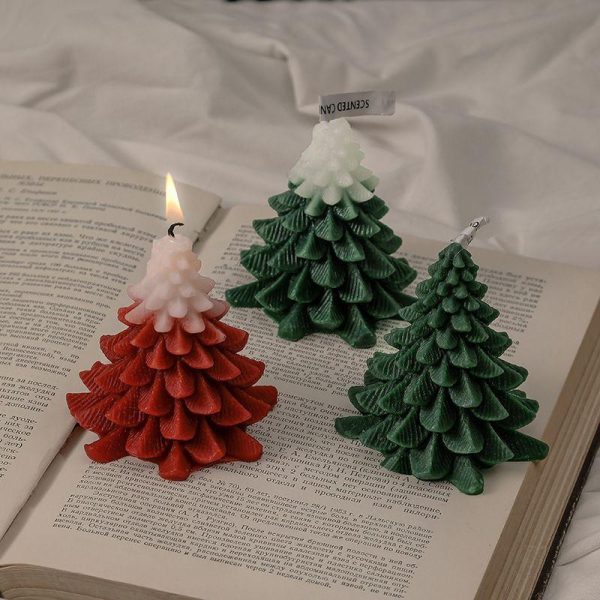 Candles & Holders | Christmas Cute Christmas Tree Soy Wax Candle White Green Candles & Holders Candles & Holders