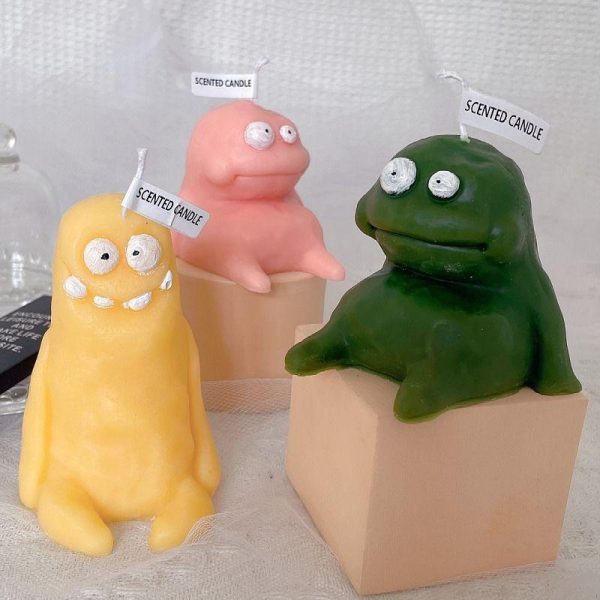 Candles & Holders | Cute Cartoon Soy Wax Candle Fat Mud Man-Green Candles & Holders Candles & Holders