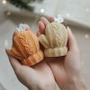 Candles & Holders | Cute Gloves Paraffin Candle Christmas Gloves Aromatherapy Candle Morandi Orange (Fragrance: Chamomile) Candles & Holders Candles & Holders