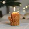 Candles & Holders | Cute Gloves Paraffin Candle Christmas Gloves Aromatherapy Candle Morandi Orange (Fragrance: Chamomile) Candles & Holders Candles & Holders