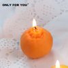 Candles & Holders | Cute Orange Wax Ornaments 1 Piece Clown Orange Candles & Holders Candles & Holders