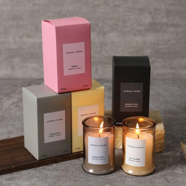 Candles & Holders | Simple Style Letter Soy Wax Pink Box–English Pear Freesia Candles & Holders Candles & Holders