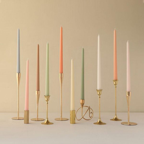 Candles & Holders | Simple Style Solid Color Paraffin White Candles & Holders Candles & Holders