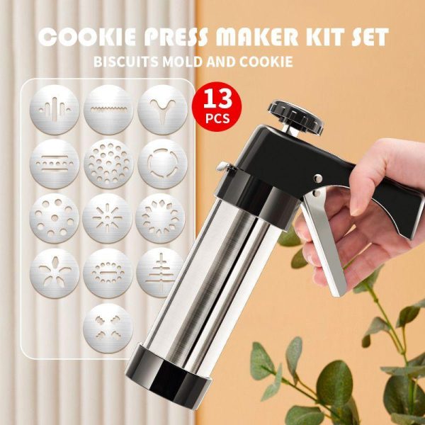 Cookware | Casual Solid Color Stainless Steel Bakeware Stainless Steel Biscuit Machine 13 Pieces Cookware Cookware