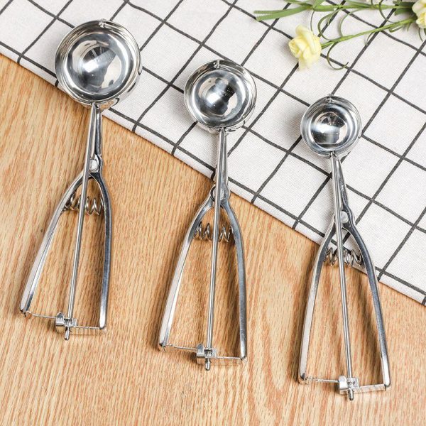 Cookware | Casual Solid Color Stainless Steel Spoon Small Size 4cm Cookware Cookware