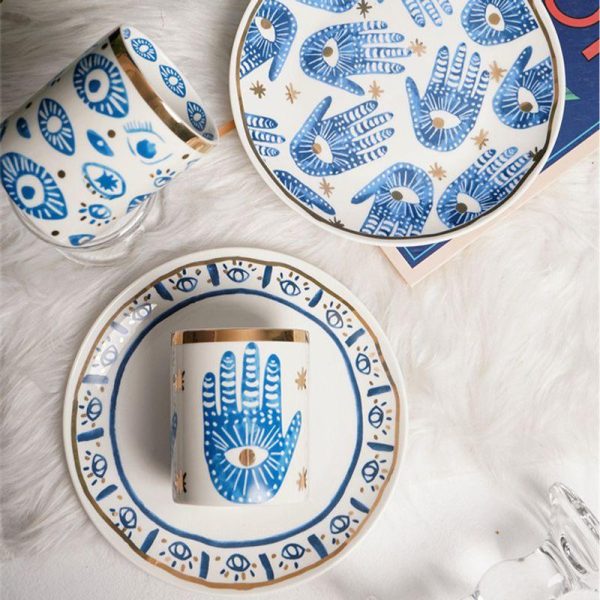 Cookware | Chinoiserie Eye Porcelain Tableware 1 Piece Cookware Cookware