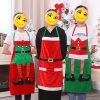 Cookware | Christmas Fashion Contrasting Colors Dense Velvet Apron 1 Piece F-W226 Red Belt Apron Cookware Cookware