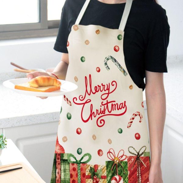 Cookware | Christmas Fashion Text Pattern Synthetic Fibre Apron 1 Piece 47×38 Cookware 47x38