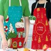 Cookware | Christmas Fashion Text Pattern Synthetic Fibre Apron 1 Piece 47×38 Cookware 47x38