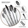 Cookware | Fashion Flower Stainless Steel Tableware 1 Set Silver 20-Piece Set Cookware Cookware