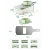 Cookware | Formal Solid Color 304 Stainless Steel Veggie Chopper 1 Piece Veneer 3 Blades Cookware Cookware