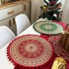 Cookware | Nordic Style Christmas Tree Santa Claus Jute Placemat Cookware Cookware