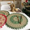 Cookware | Nordic Style Christmas Tree Santa Claus Jute Placemat Cookware Cookware