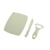 Cookware | Simple Style Solid Color Plastic Cutter Chopping Board Peeler 3 Pieces Set One Size Cookware Cookware