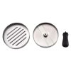 Cookware | Simple Style Solid Color Stainless Steel Kitchen Molds 1 Piece Black Handle Hamburger Press Cookware Black Handle Hamburger Press