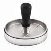 Cookware | Simple Style Solid Color Stainless Steel Kitchen Molds 1 Piece Black Handle Hamburger Press Cookware Black Handle Hamburger Press