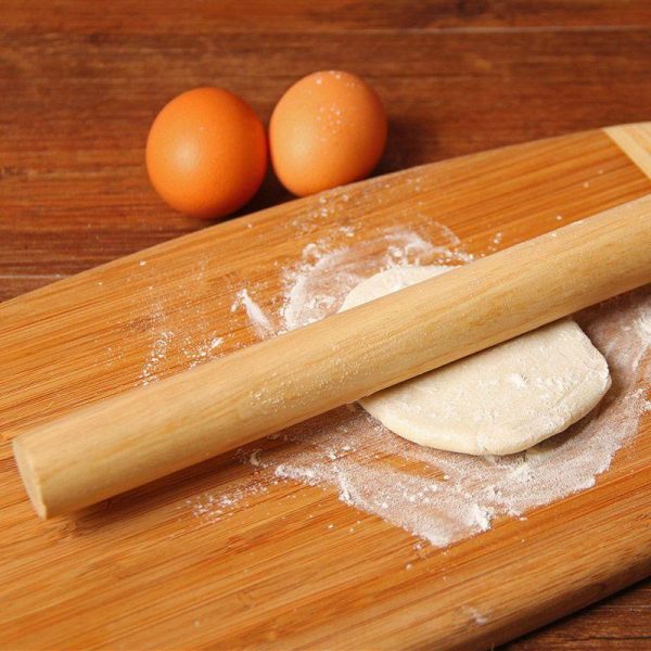 Cookware | Simple Style Solid Color Wood Rolling Pin 1 Piece One Size Cookware Cookware