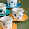 Drinkware | Casual Devil’S Eye Ceramics Mug 1 Set Devil’s Eye Cup and Saucer Drinkware Devil's Eye Cup & Saucer